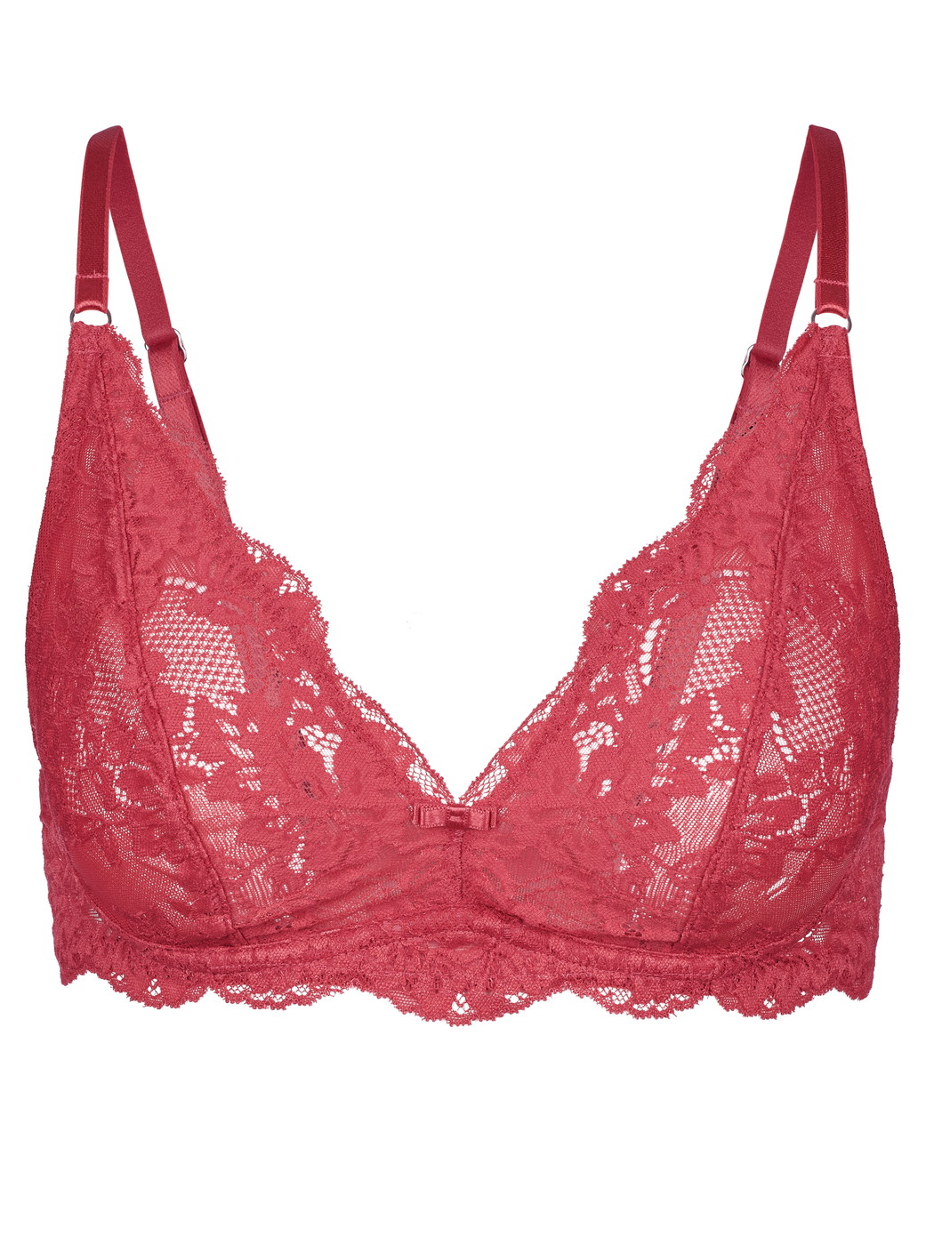 Damen - Soft-BH ohne Bügel aus Polyamid in Rot, Spitze aus Serie Modal Sense von CALIDA