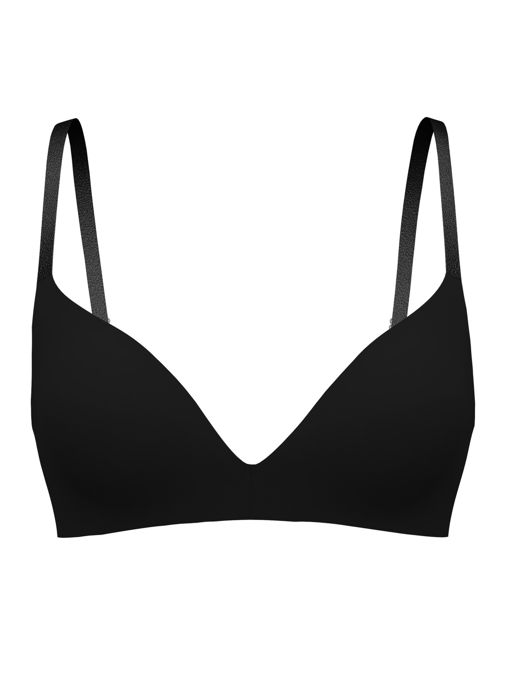 Women - Padded bra without underwire made of Polyamide in Black, Unicoloured, from the Sleek Skin series by CALIDA