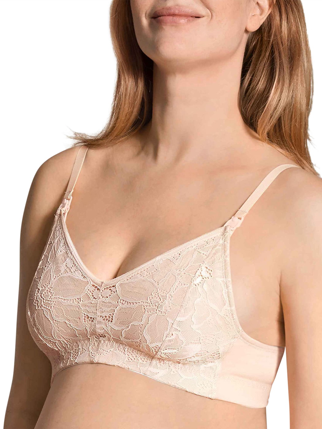 Femme - Soutien-gorge d'allaitement sans armatures en Lyocell de couleur Rose, Unicolore, de la série 100% Nature Mum de CALIDA