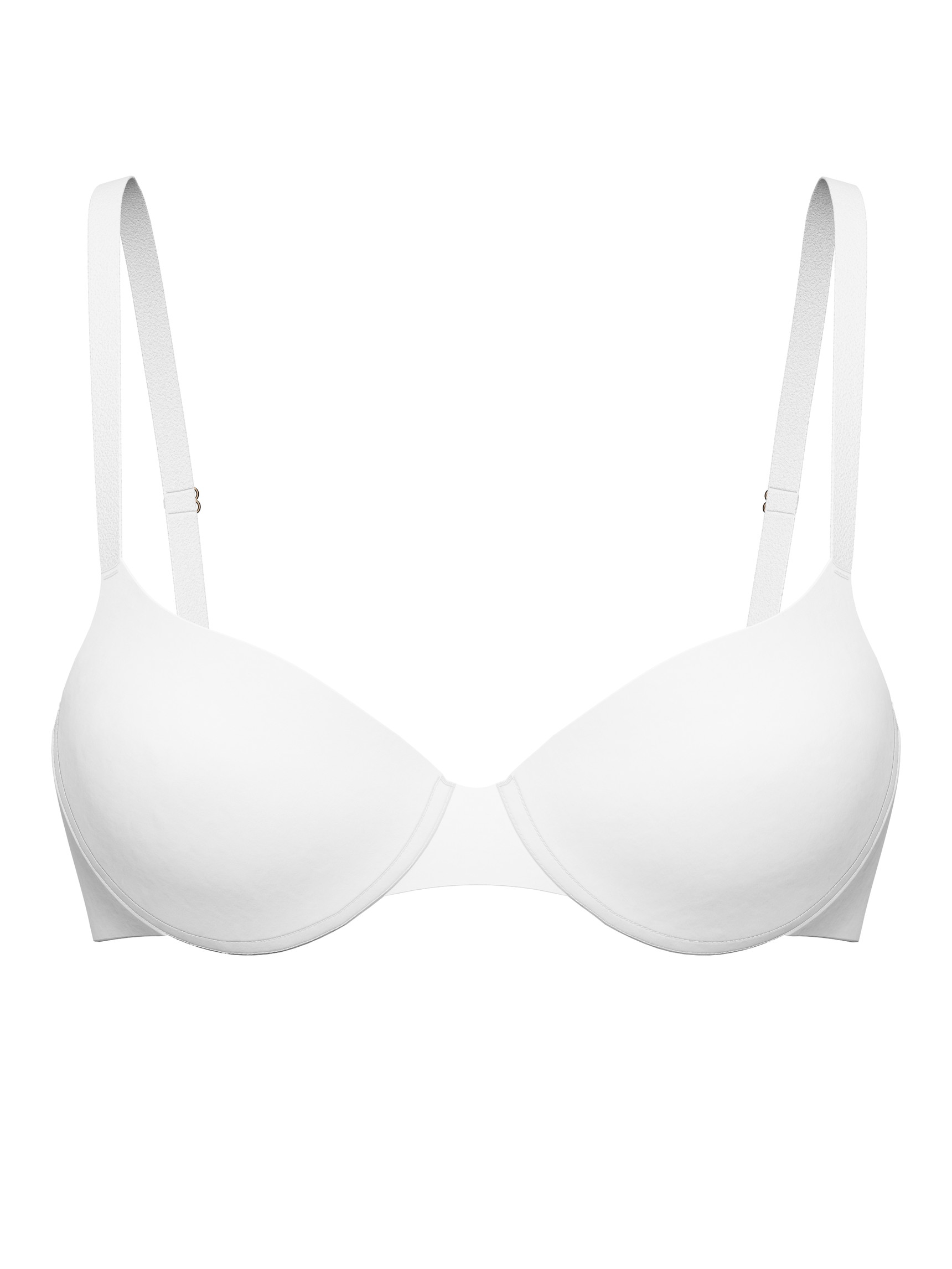 Donna - Reggiseno preformato con spalline multifunzione in Poliammide di colore Bianco, Tinta unita, della serie Sleek Skin di CALIDA