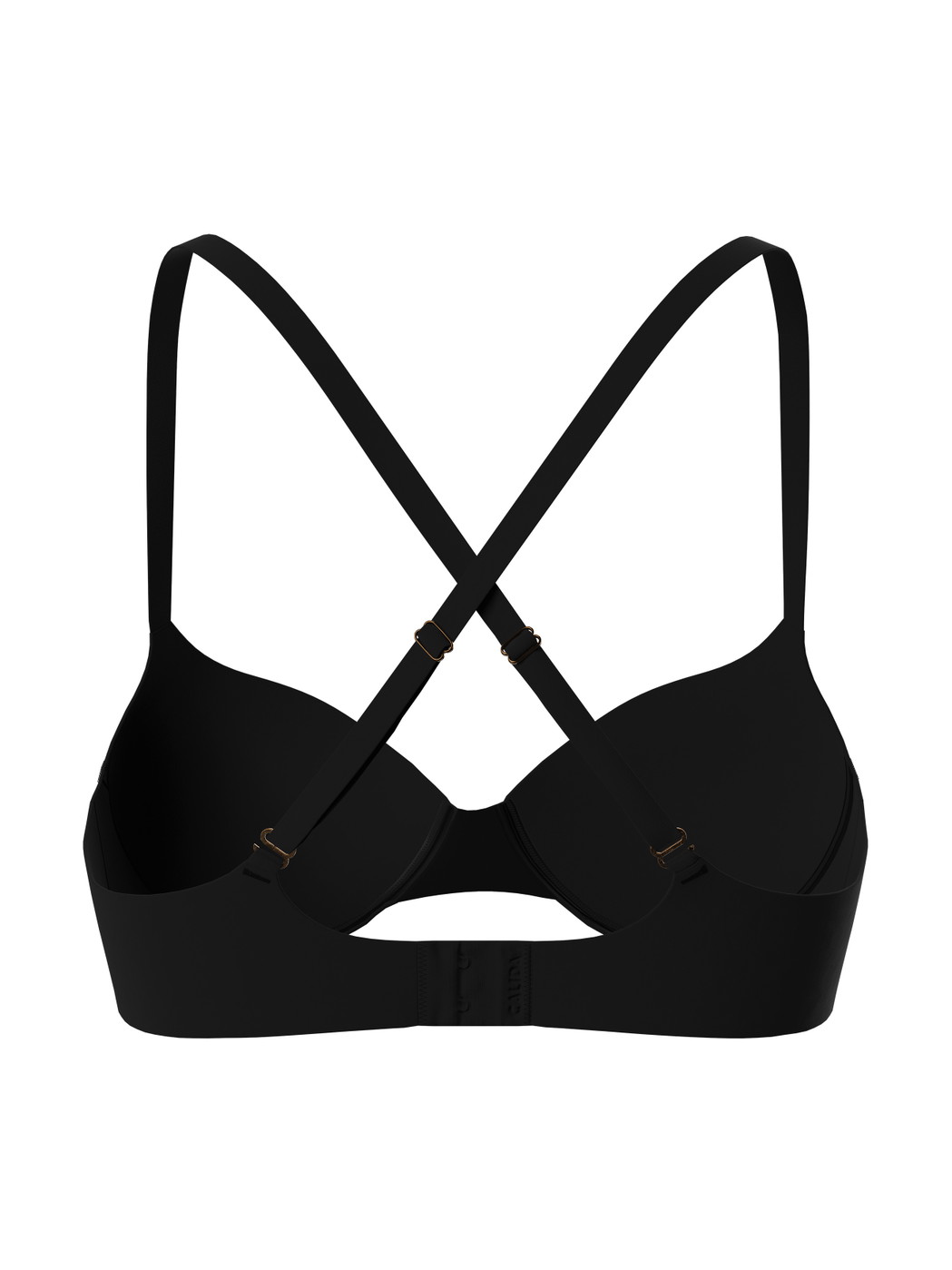 Women - Moulded Bra with Multiway Straps made of Polyamide in Black, Unicoloured, from the Sleek Skin series by CALIDA