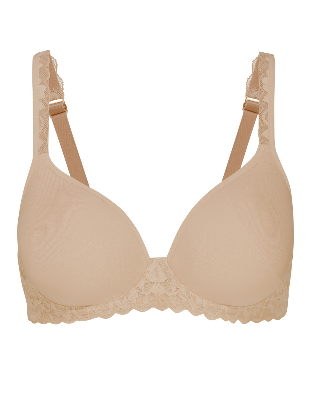 Women - Spacer bra made of Polyamide in Beige, Lace, from the Natural Comfort Lace series by CALIDA