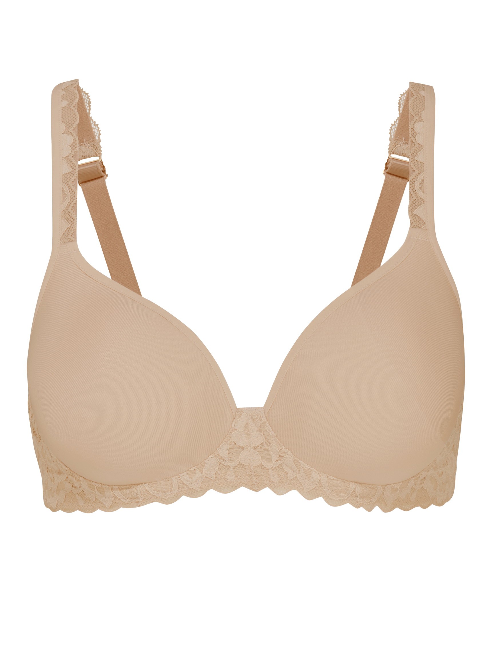 Women - Spacer bra made of Polyamide in Beige, Lace, from the Natural Comfort Lace series by CALIDA