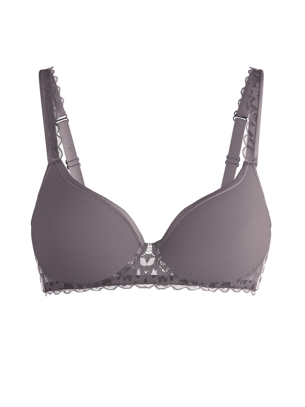 Women - Spacer bra made of Polyamide in Brown, Lace, from the Natural Comfort Lace series by CALIDA