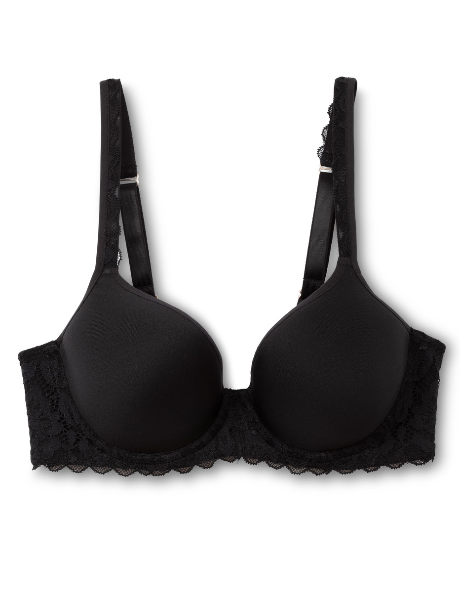 Women - Spacer bra made of Polyamide in Black, Lace, from the Natural Comfort Lace series by CALIDA