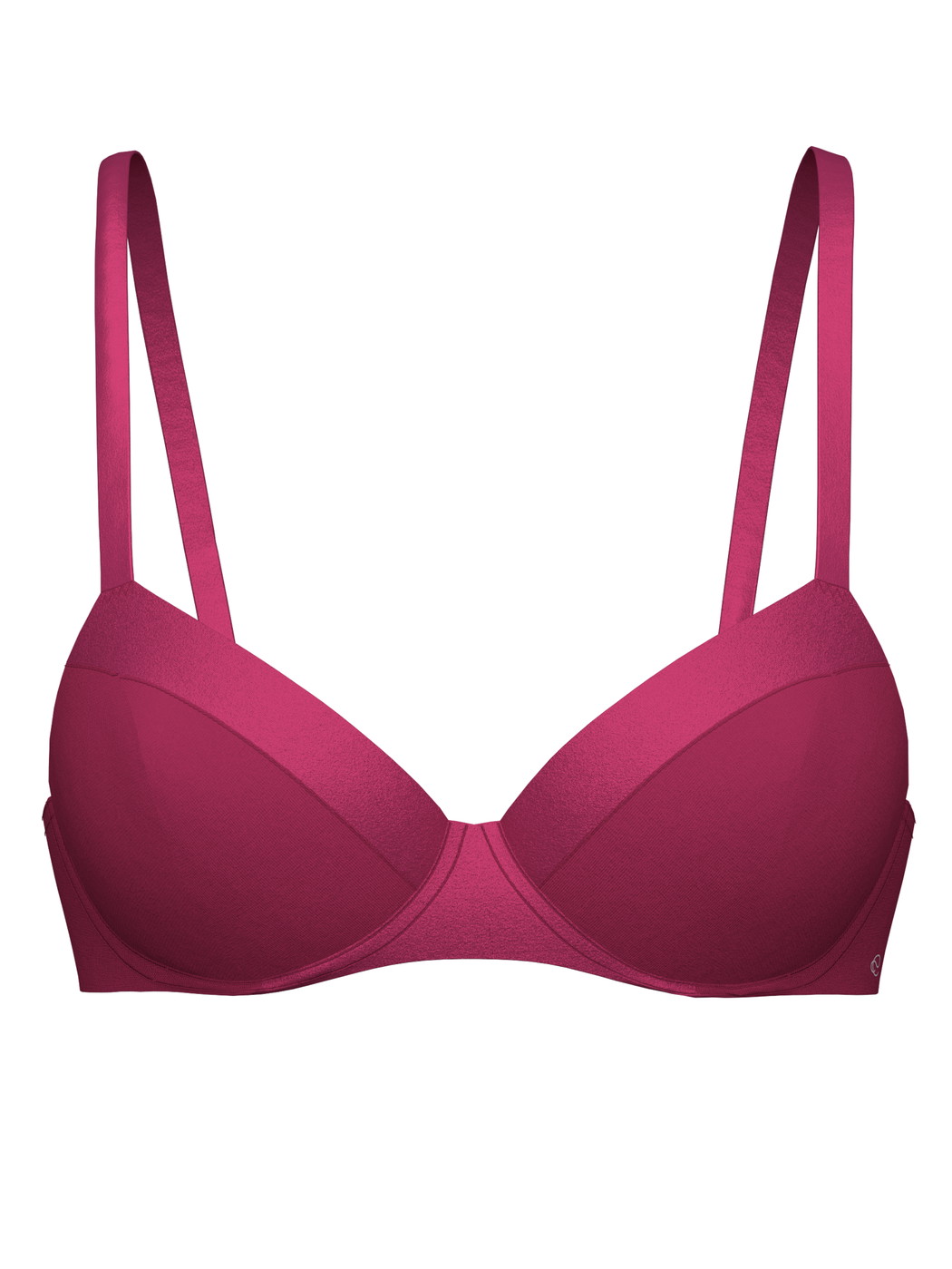 Femme - Soutien-gorge T-shirt à armatures en Coton de couleur Rose, Unicolore, de la série Cate de CALIDA