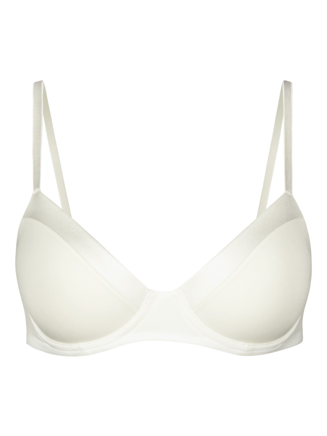 Femme - Soutien-gorge T-shirt à armatures en Coton de couleur Blanc, Unicolore, de la série Cate de CALIDA