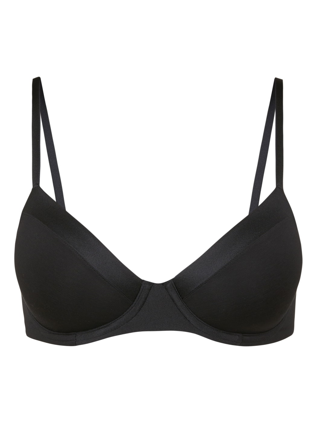 Femme - Soutien-gorge T-shirt à armatures en Coton de couleur Noir, Unicolore, de la série Cate de CALIDA