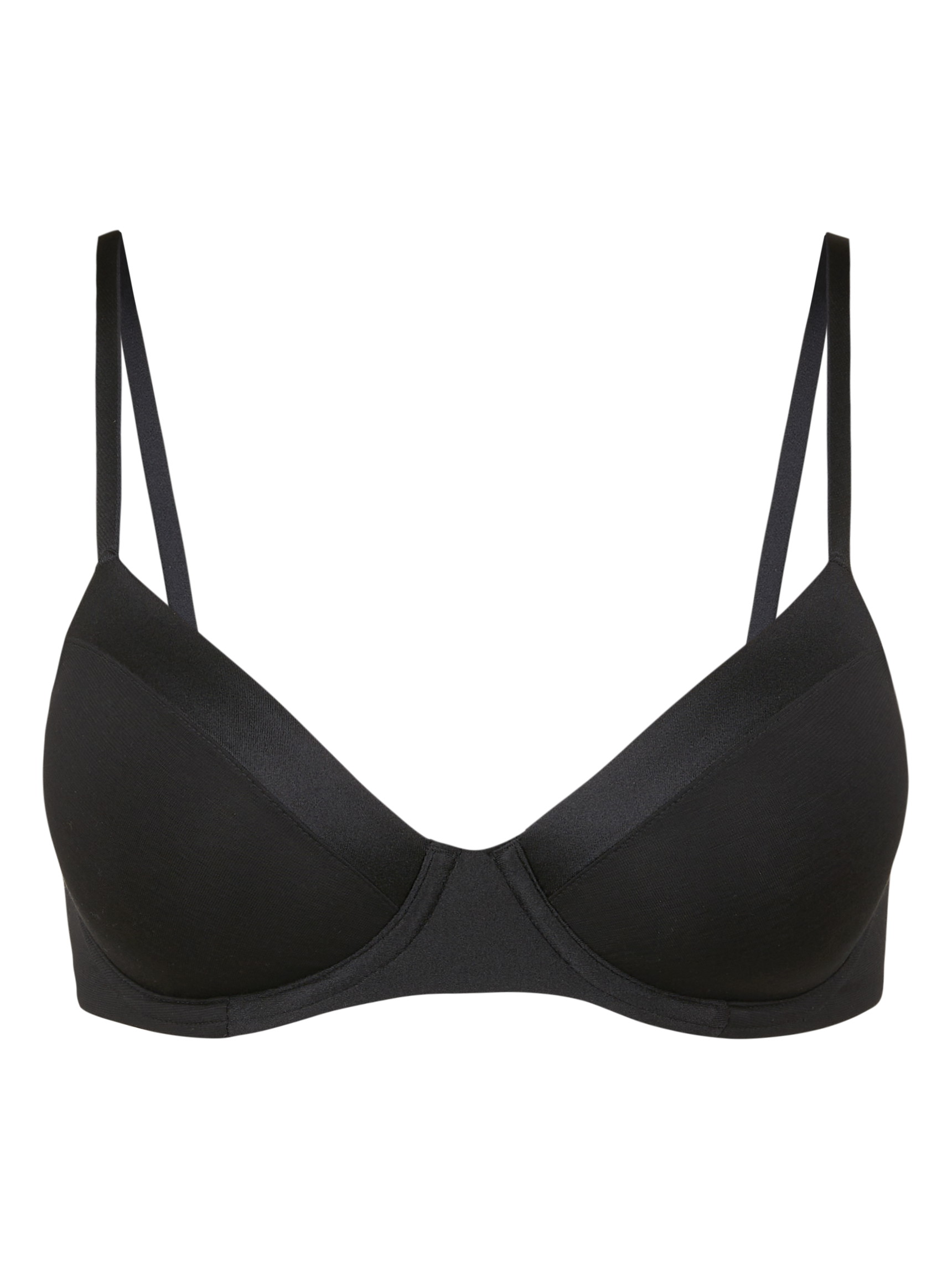 Femme - Soutien-gorge T-shirt à armatures en Coton de couleur Noir, Unicolore, de la série Cate de CALIDA