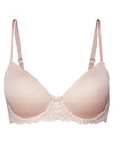Women - Underwired T-shirt bra with padding made of Cotton in Pink, Unicoloured, from the Sensual Secrets series by CALIDA