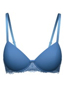 Women - Underwired T-shirt bra with padding made of Lace in Blue, Lace, from the Sensual Secrets series by CALIDA