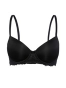 Women - Underwired T-shirt bra with padding made of Viscose in Black, Lace, from the Sensual Secrets series by CALIDA