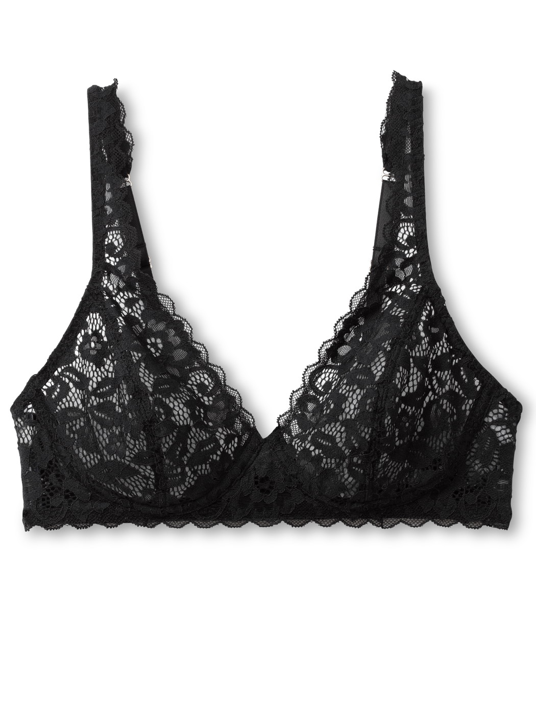 Femme - Soutien-gorge soft sans armatures en Polyamide de couleur Noir, Dentelle, de la série Natural Comfort Lace de CALIDA