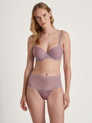 Women model is wearing Spacer bra with wires made of Polyamide in Pink, Lace from the Sensual Secrets series by CALIDA, Outfit