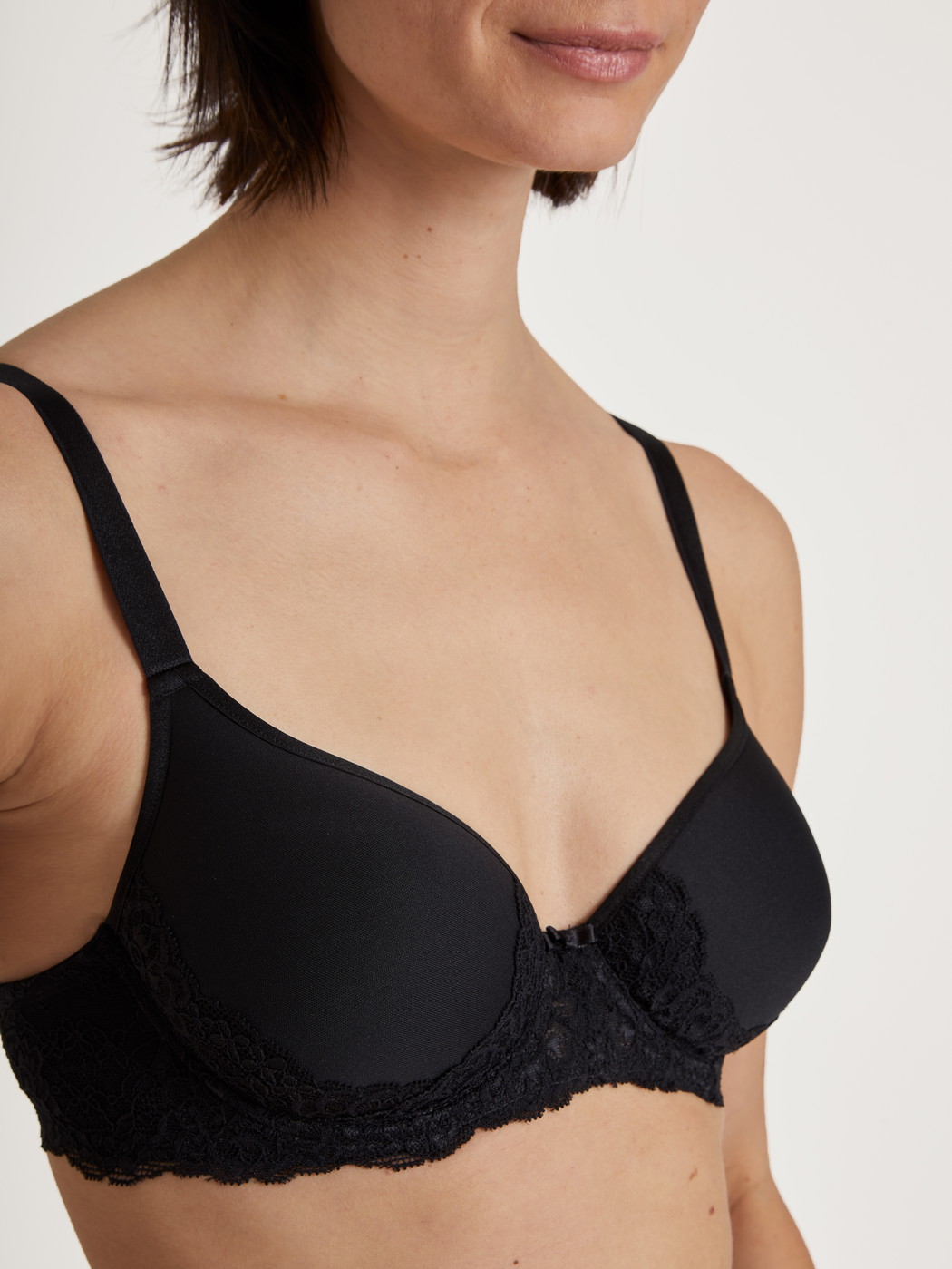 Women - Spacer bra with wires made of Polyamide in Black, Lace, from the Sensual Secrets series by CALIDA, Detail