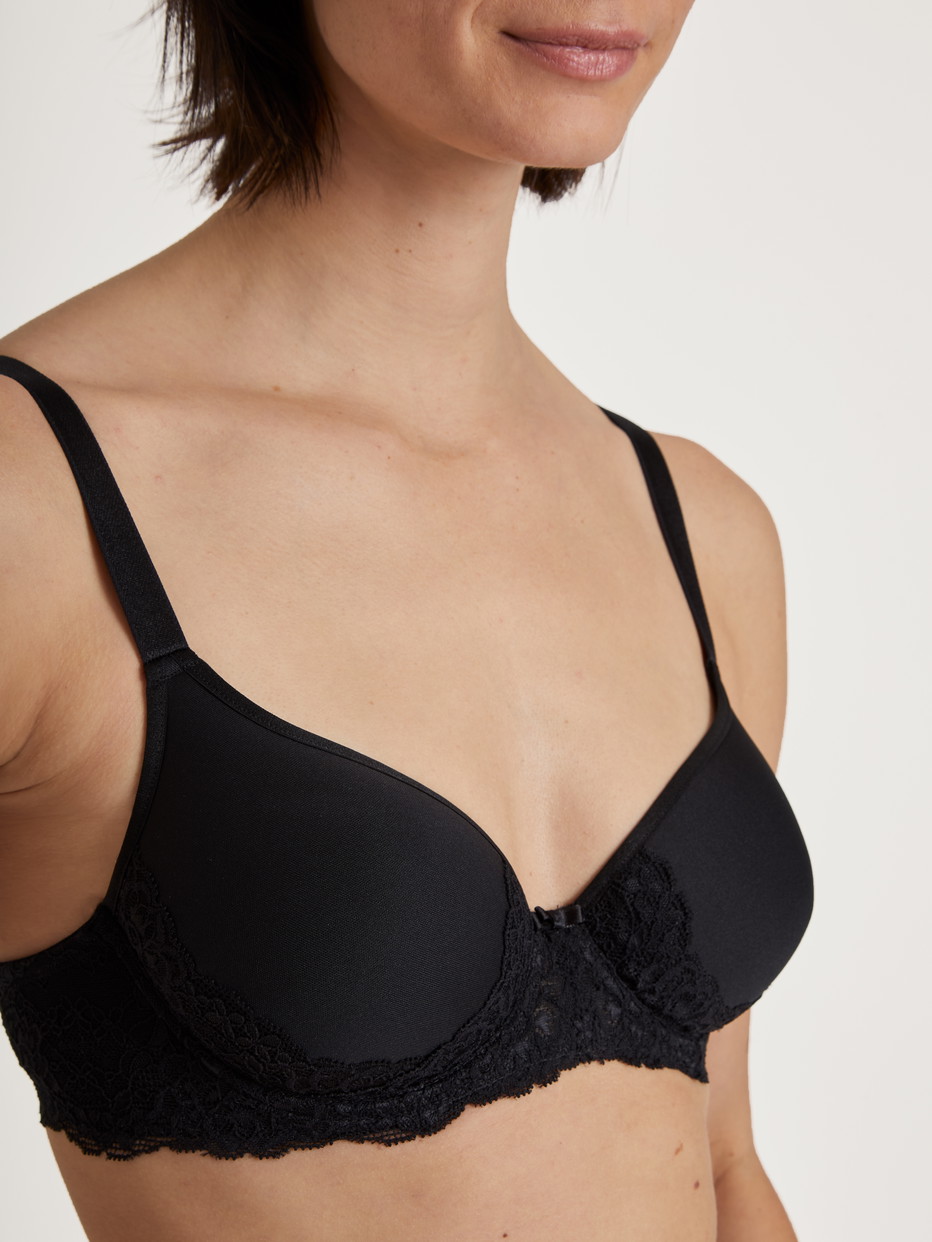Women - Spacer bra with wires made of Polyamide in Black, Lace, from the Sensual Secrets series by CALIDA, Detail
