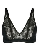 Femme - Soutien-gorge soft sans armatures en Modal de couleur Noir, Dentelle, de la série Natural Skin Lace de CALIDA