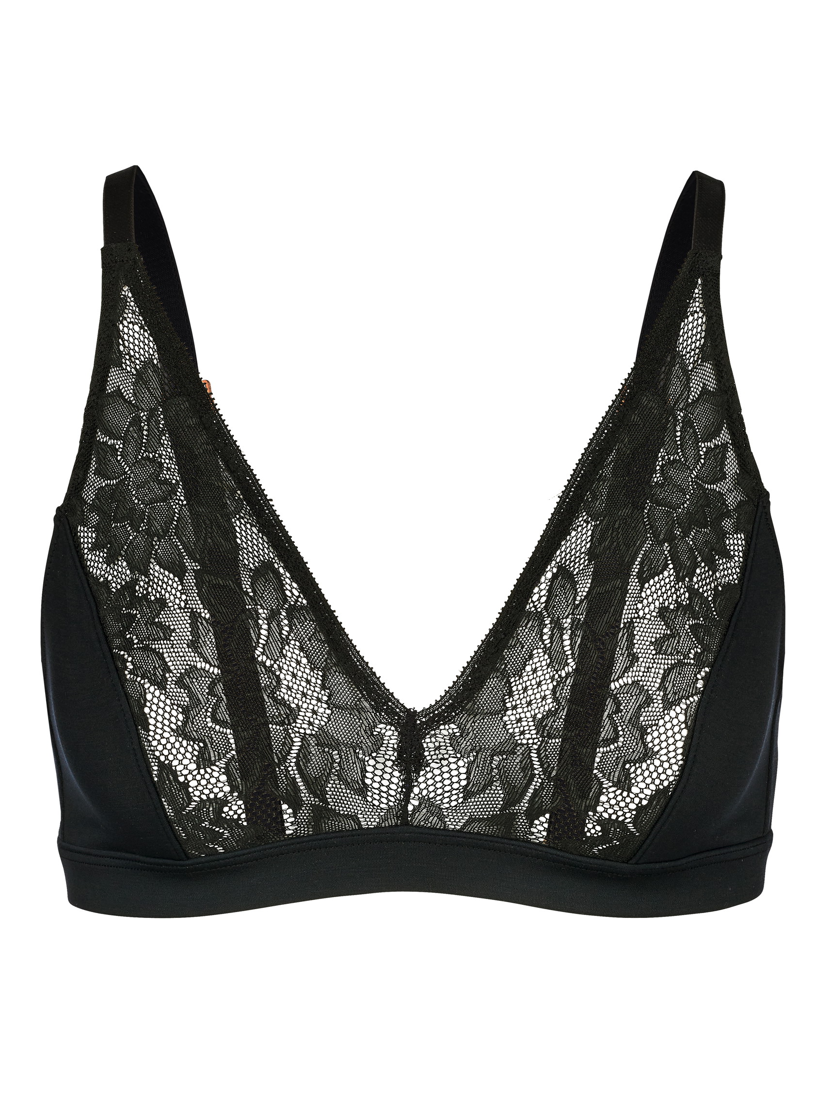Women - Soft non-wired bra made of Modal in Black, Lace, from the Natural Skin Lace series by CALIDA