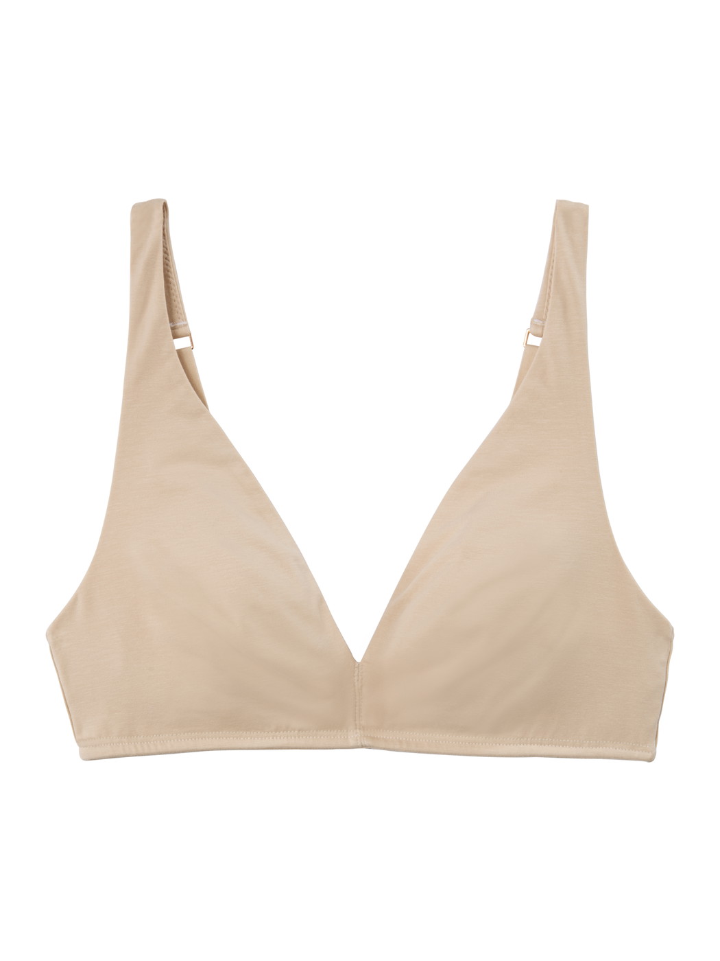 Femme - Soutien-gorge sans armatures en Coton de couleur Beige, Unicolore, de la série Natural Comfort de CALIDA