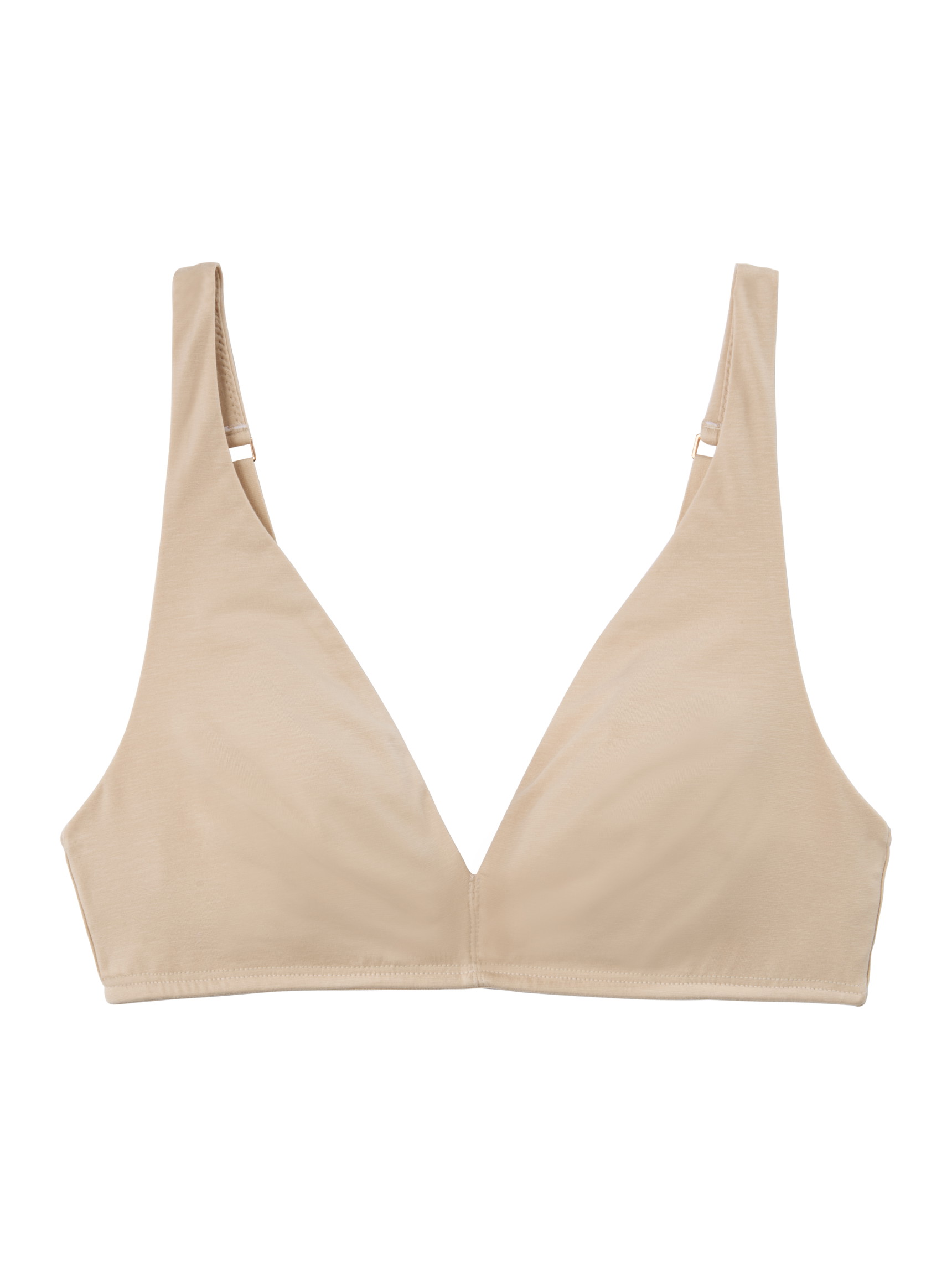 Women - Soft bra without underwire made of Cotton in Beige, Unicoloured, from the Natural Comfort series by CALIDA