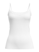Damen - Spaghetti-Top aus 100% Baumwolle in Weiß, Spitze aus Serie Cotton Desire von CALIDA