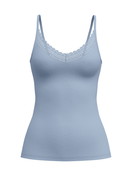 Damen - Spaghetti-Top aus Modal in Blau, Spitze aus Serie Etude Ajours von CALIDA