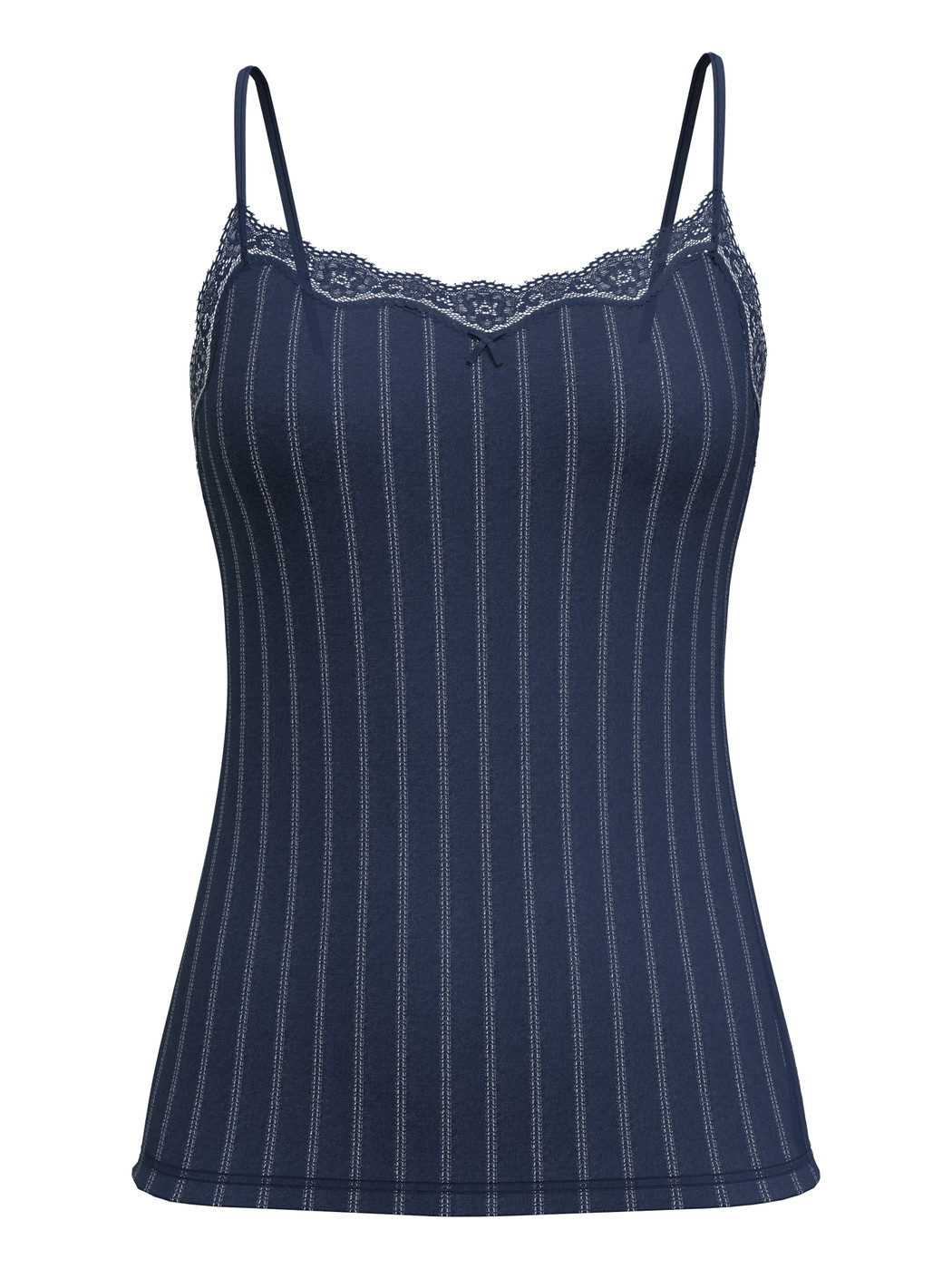 Women - Spaghetti top made of Cotton in Blue, Lace, from the Etude Toujours series by CALIDA