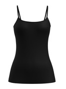 Damen - Spaghetti-Top aus Wolle-Seide aus Wolle in Schwarz, Einfarbig aus Serie True Confidence von CALIDA