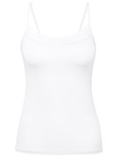 Damen - Spaghetti-Top aus Baumwolle in Weiß, Spitze aus Serie Natural Comfort Lace von CALIDA