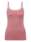 Damen - Spaghetti-Top aus Baumwolle in Rosa, Spitze aus Serie Nat. Comfort Xtra von CALIDA