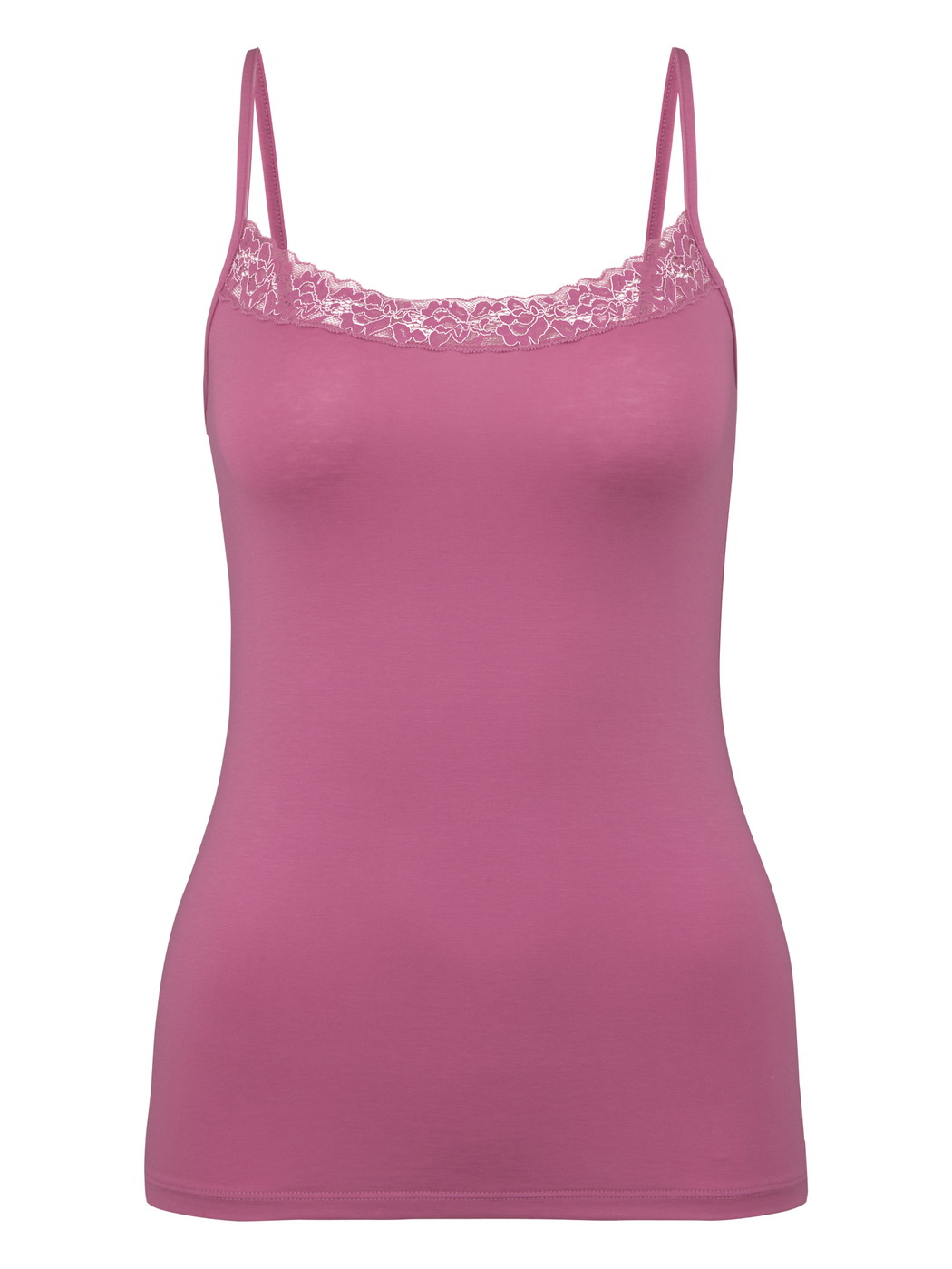 Women - Spaghetti top made of Cotton in Purple, Lace, from the Natural Comfort Lace series by CALIDA