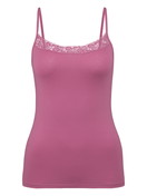 Femme - Débardeur à fines bretelles en Coton de couleur Violet, Dentelle, de la série Natural Comfort Lace de CALIDA