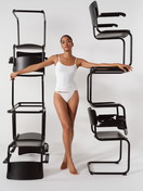 Women model is wearing Spaghetti top made of Polyamide in White, Unicoloured from the Sleek Skin series by CALIDA, Additional Image