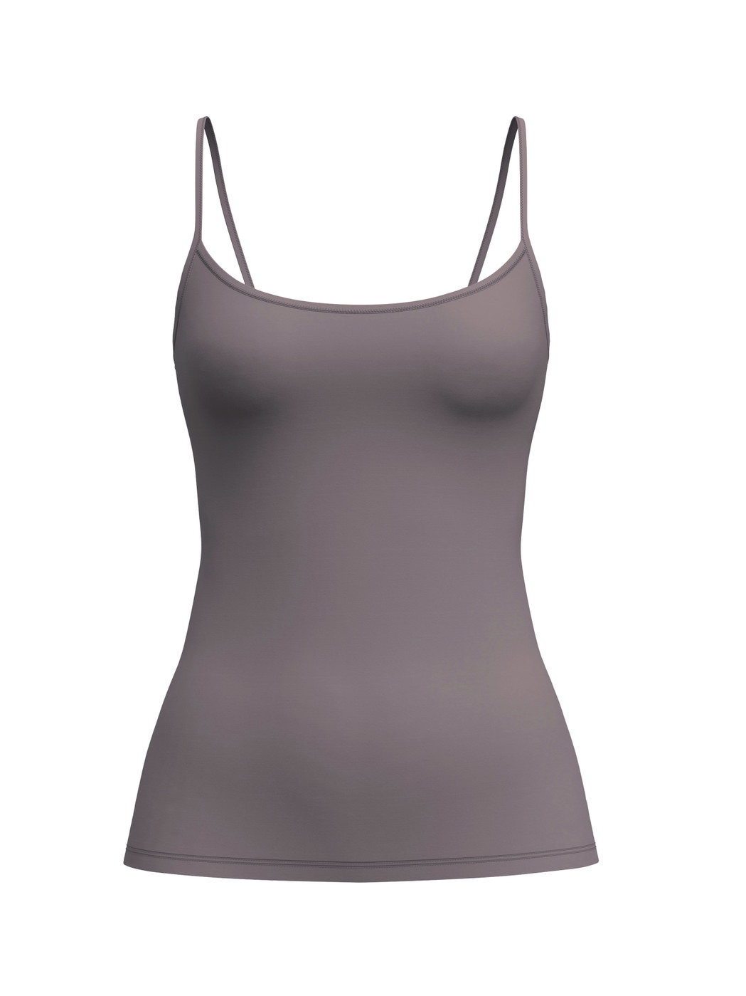 Damen - Spaghetti-Top aus Polyamid in Braun, Einfarbig aus Serie Sleek Skin von CALIDA