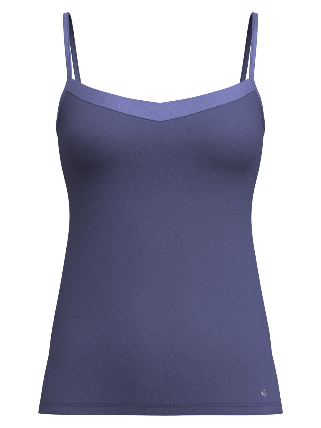 Donna - Top con spalline in Cotone di colore Blu, Tinta unita, della serie Cate di CALIDA