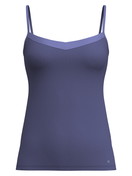 Donna - Top con spalline in Cotone di colore Blu, Tinta unita, della serie Cate di CALIDA