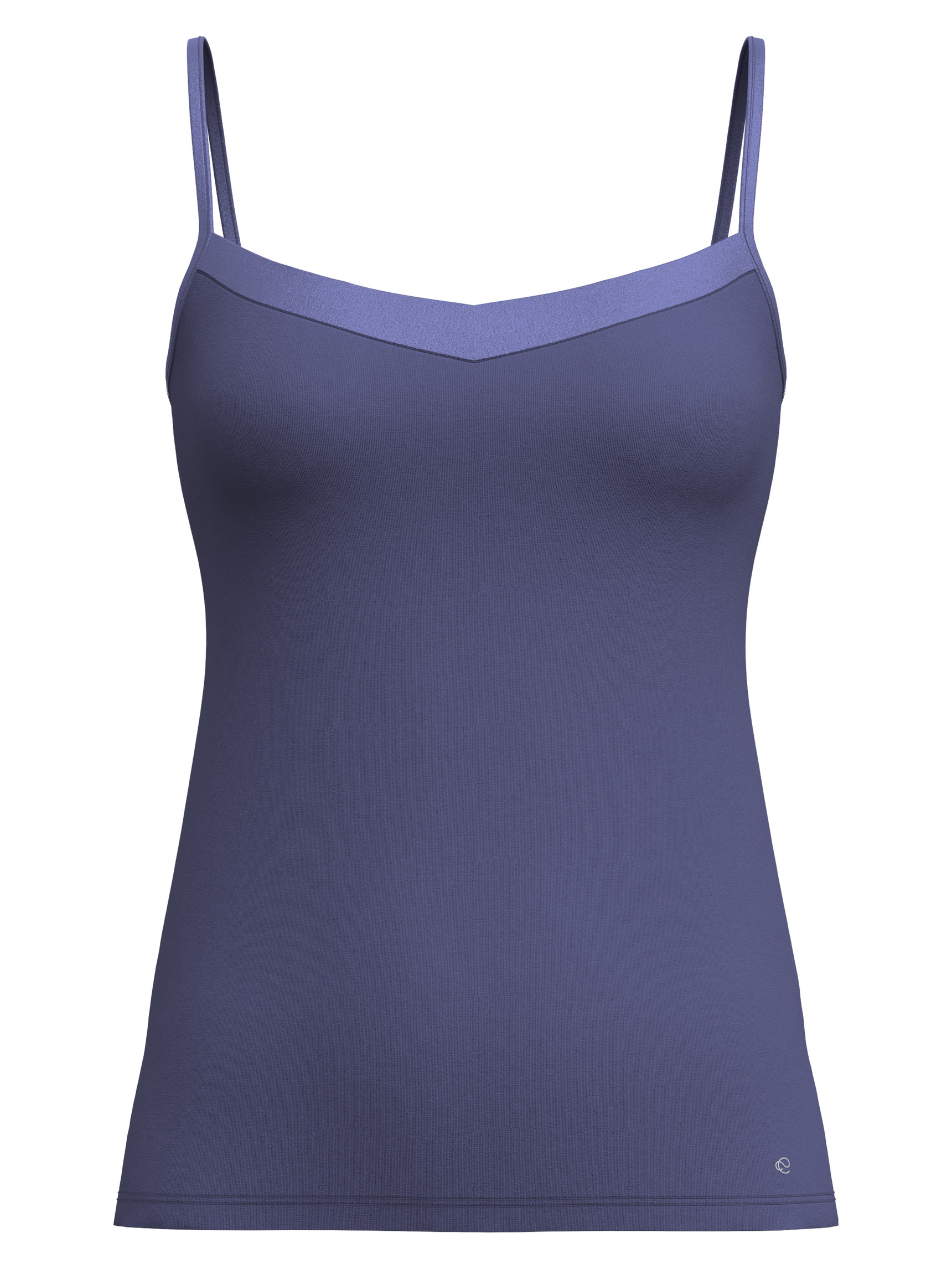 Femme - Débardeur à fines bretelles en Coton de couleur Bleu, Unicolore, de la série Cate de CALIDA