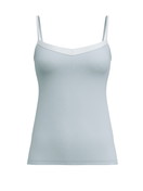 Donna - Top con spalline in Cotone di colore Blu, Tinta unita, della serie Cate di CALIDA