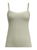 Donna - Top con spalline in Cotone di colore Verde, Tinta unita, della serie Cate di CALIDA