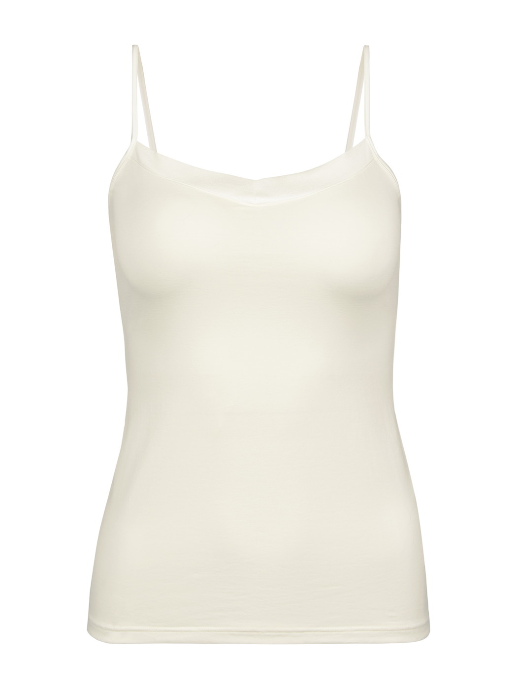 Donna - Top con spalline in Cotone di colore Bianco, Tinta unita, della serie Cate di CALIDA