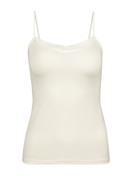 Donna - Top con spalline in Cotone di colore Bianco, Tinta unita, della serie Cate di CALIDA