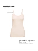 Femme - Débardeur à fines bretelles en Swiss+Cotton de couleur Beige, Unicolore, de la série True Confidence de CALIDA