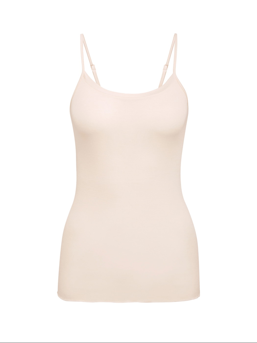 Femme - Débardeur à fines bretelles en Swiss+Cotton de couleur Beige, Unicolore, de la série True Confidence de CALIDA