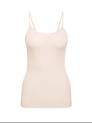 Femme - Débardeur à fines bretelles en Swiss+Cotton de couleur Beige, Unicolore, de la série True Confidence de CALIDA