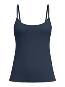 Donna - Top con spalline in Cotone di colore Blu, Tinta unita, della serie Essential Cotton Spe di CALIDA