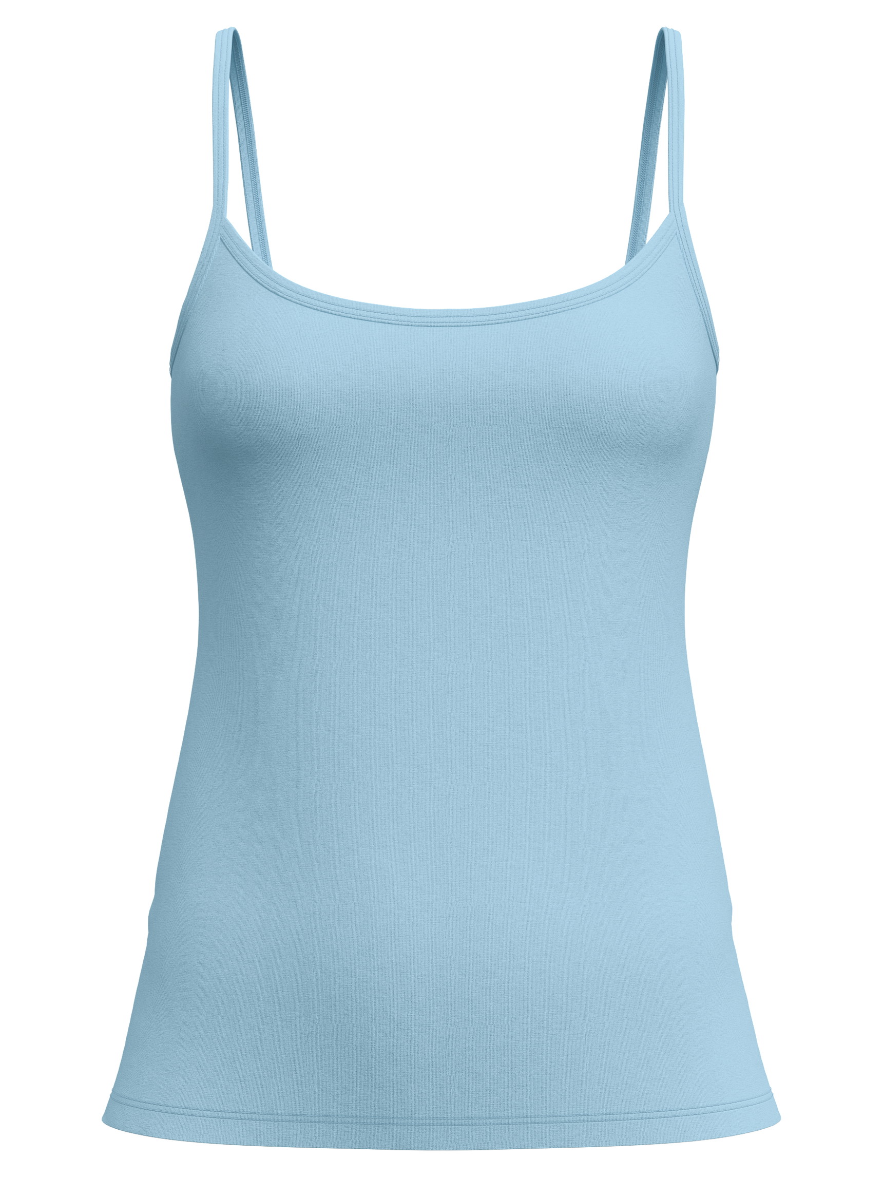 Donna - Top con spalline in Cotone di colore Blu, Tinta unita, della serie Essential Cotton di CALIDA