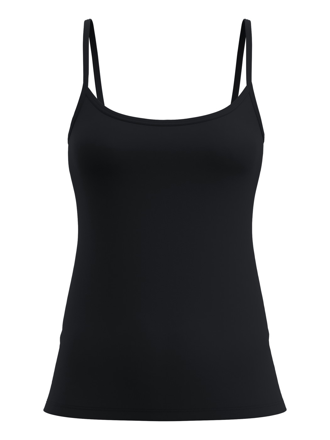 Donna - Top con spalline in Cotone di colore Nero, Tinta unita, della serie Essential Cotton di CALIDA