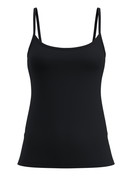 Donna - Top con spalline in Cotone di colore Nero, Tinta unita, della serie Essential Cotton di CALIDA
