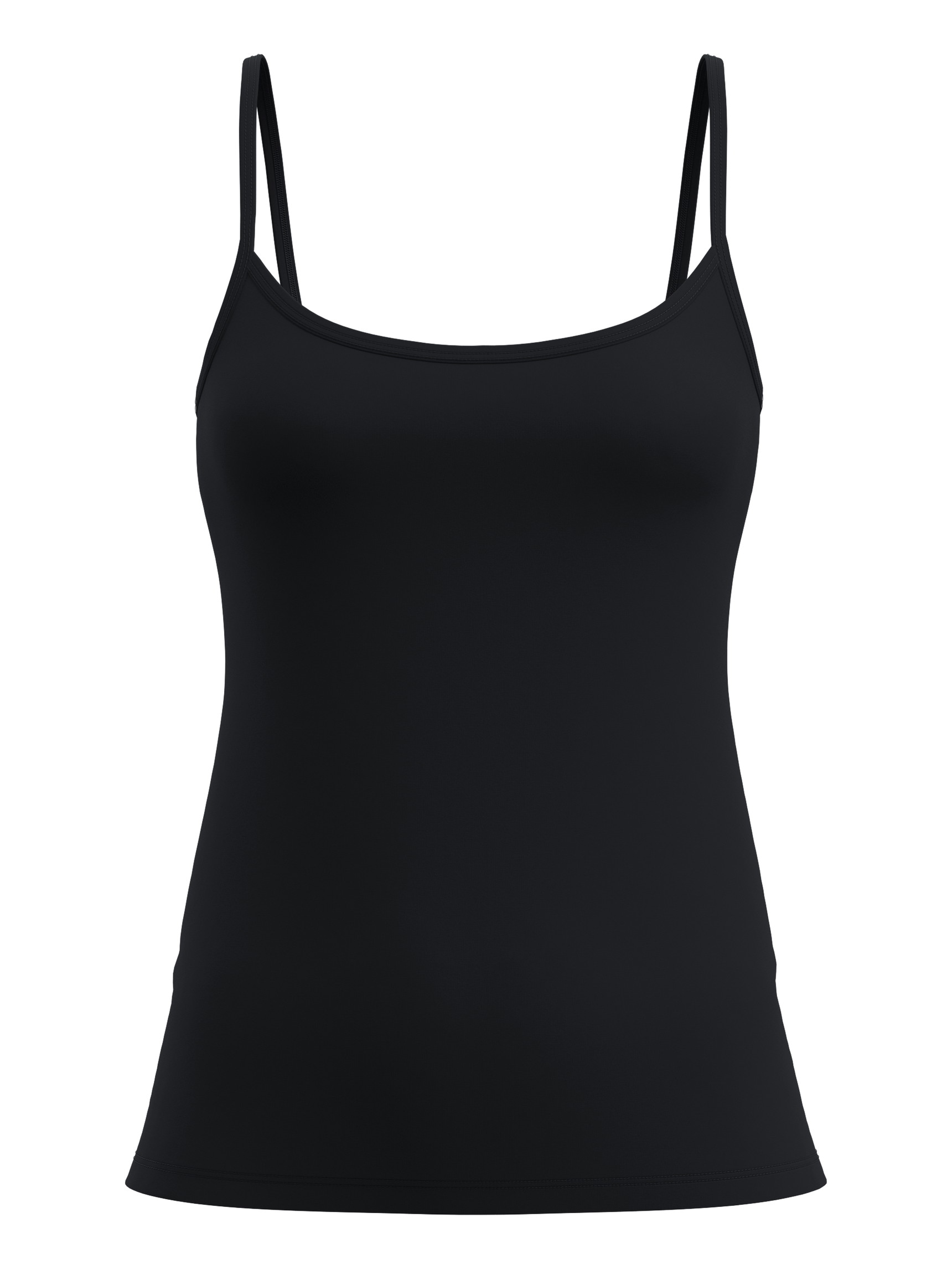 Women - Spaghetti top made of Cotton in Black, Unicoloured, from the Essential Cotton series by CALIDA
