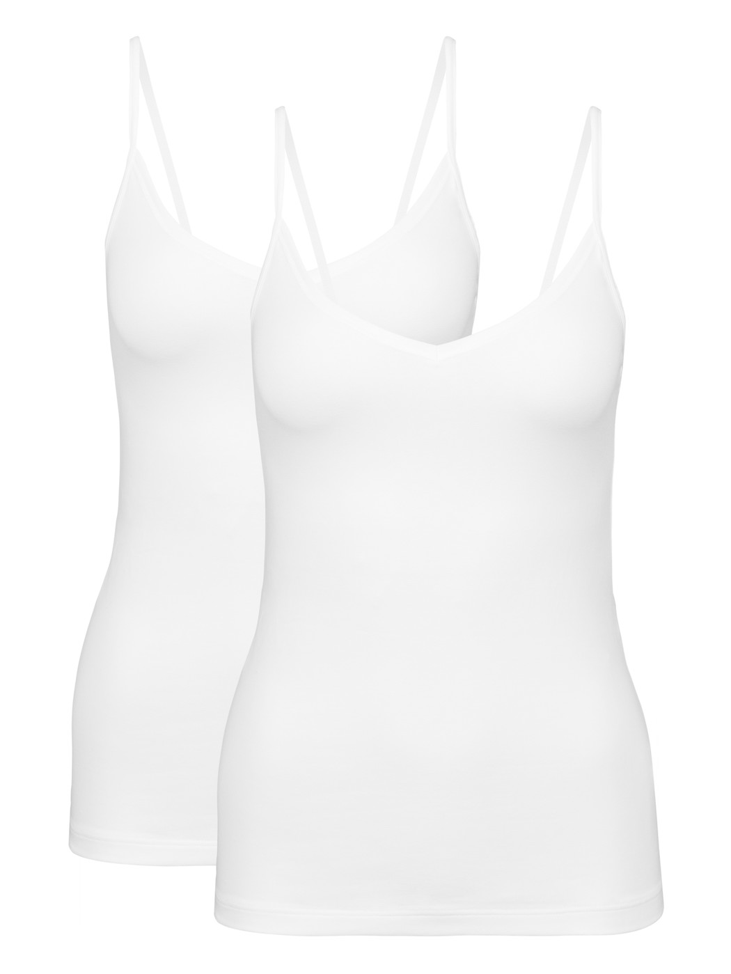 Multipack Women - Spaghetti Top, 2-Pack made of Cotton in White, Unicoloured, from the Benefit Women series by CALIDA